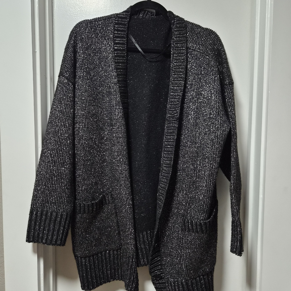 Black Torrid Glitter Knit Cardigan